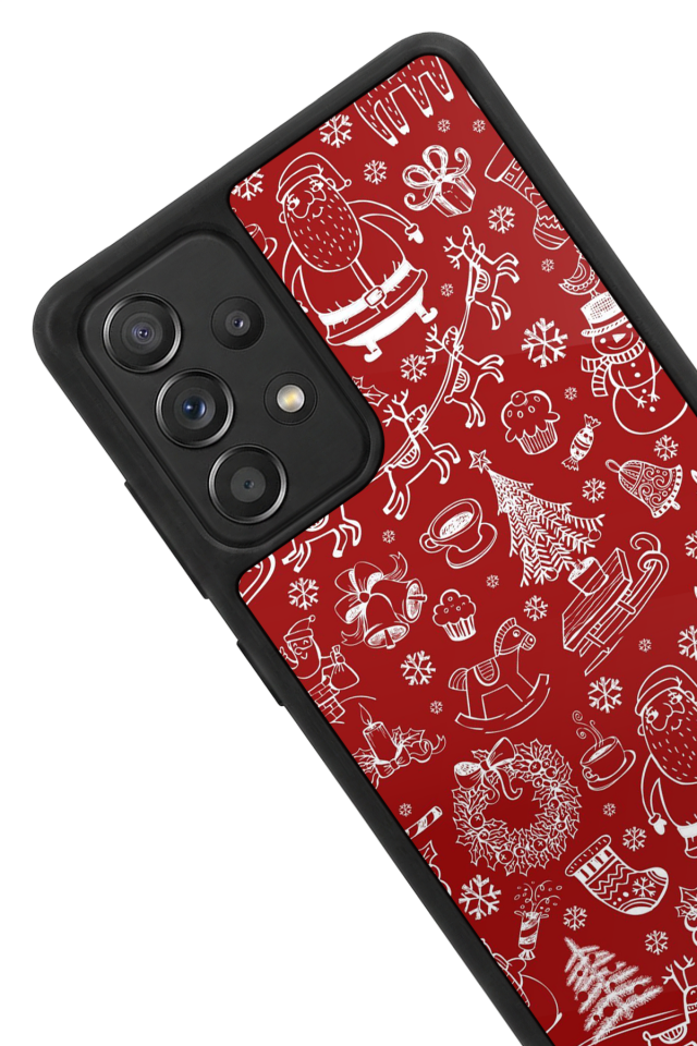 Samsung Galaxy A72 Uyumlu Yilbasi Christmas Tasarımlı Glossy Premium Kılıf