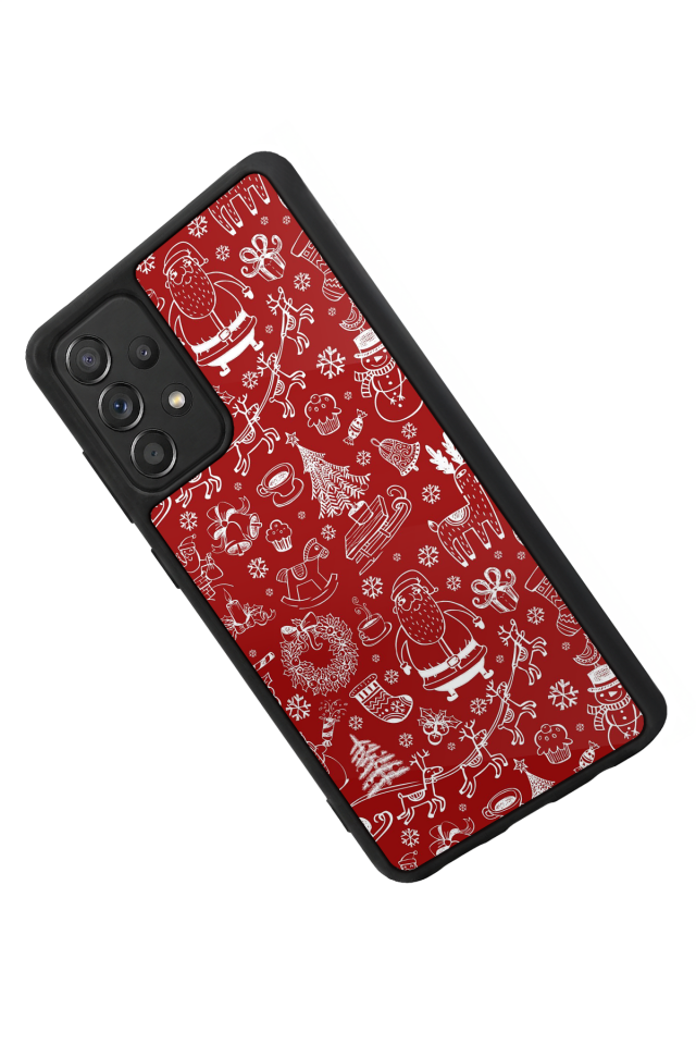 Samsung Galaxy A72 Uyumlu Yilbasi Christmas Tasarımlı Glossy Premium Kılıf