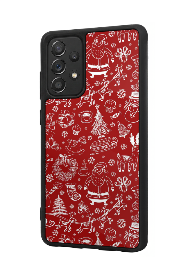 Samsung Galaxy A72 Uyumlu Yilbasi Christmas Tasarımlı Glossy Premium Kılıf