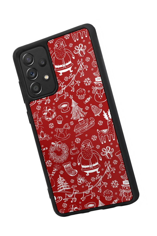 Samsung Galaxy A72 Uyumlu Yilbasi Christmas Tasarımlı Glossy Premium Kılıf
