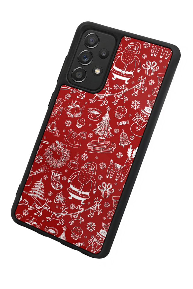 Samsung Galaxy A72 Uyumlu Yilbasi Christmas Tasarımlı Glossy Premium Kılıf
