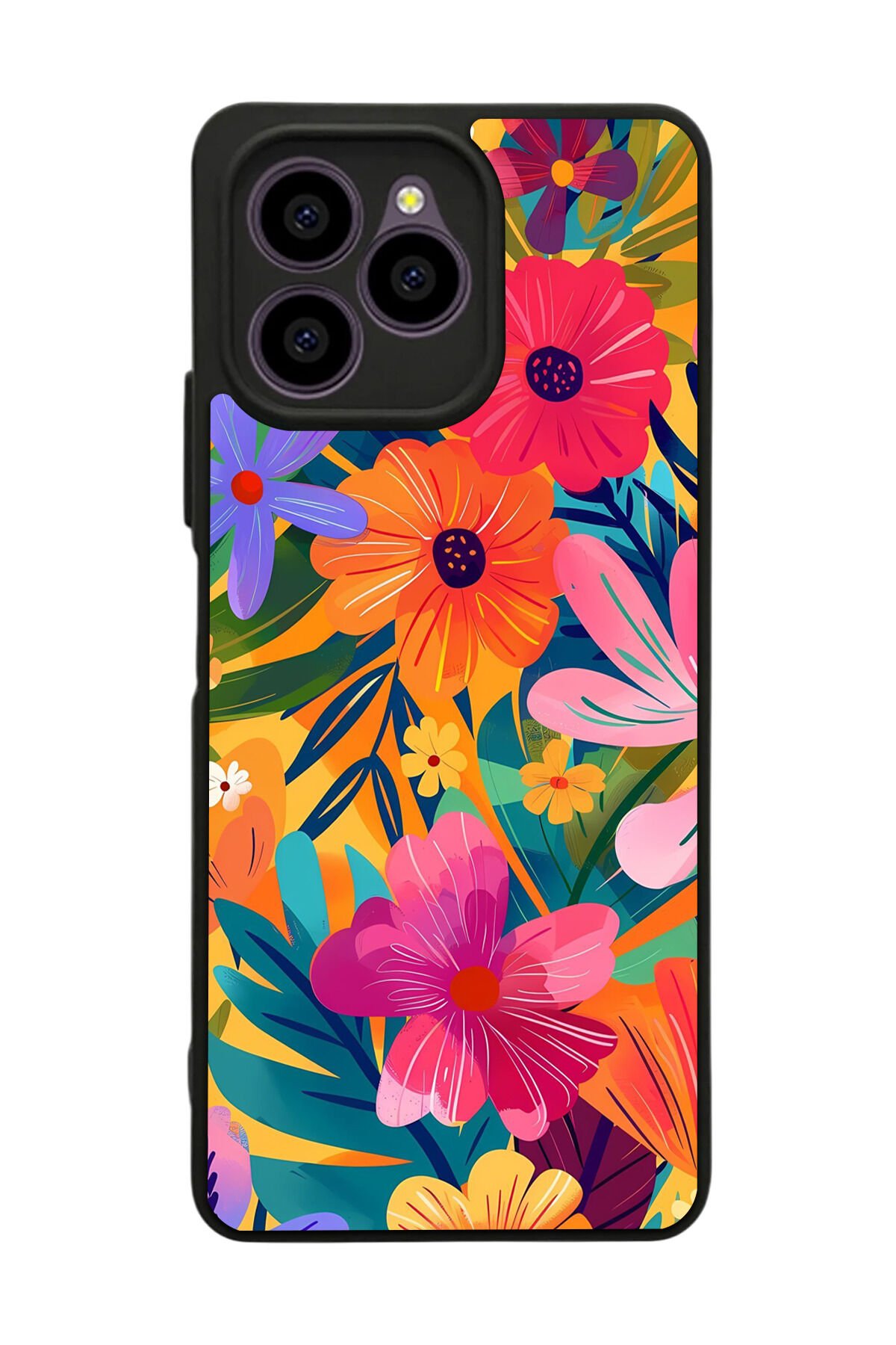 Omix X6 Uyumlu Floral Tasarımlı Glossy Premium Kılıf