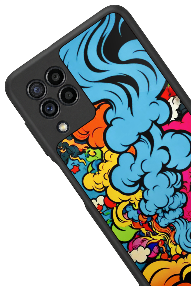 Samsung Galaxy M32 Uyumlu Abstract Tasarımlı Glossy Premium Kılıf
