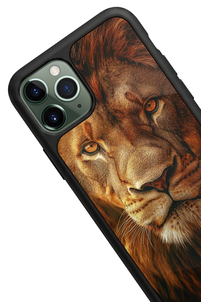 iPhone 11 Pro Max Uyumlu Aslan Tasarımlı Glossy Premium Kılıf
