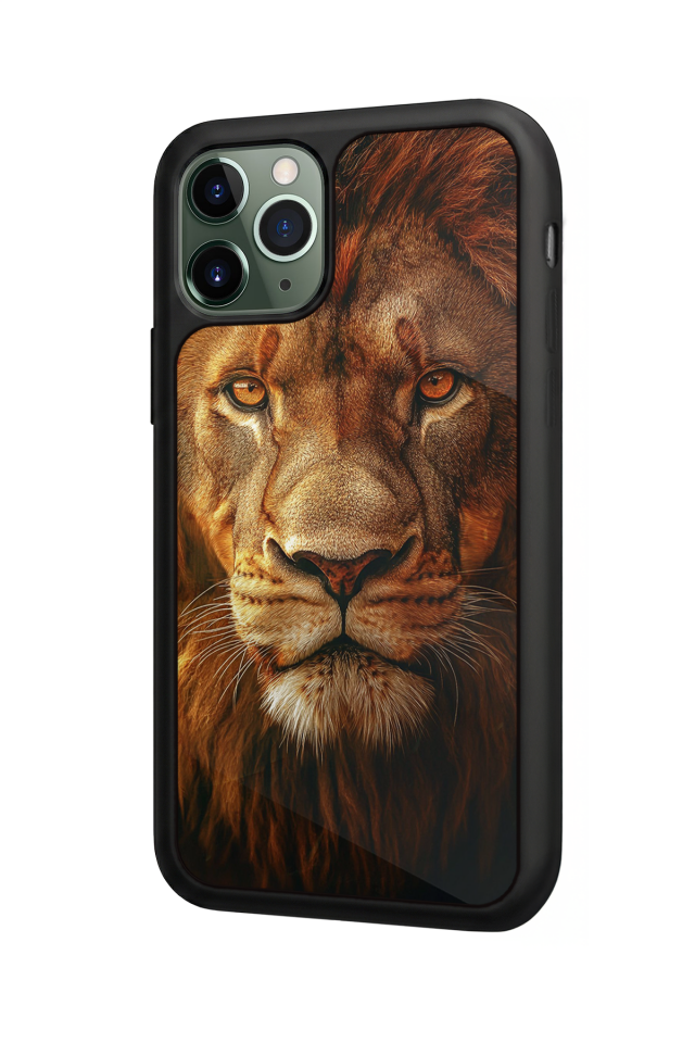 iPhone 11 Pro Max Uyumlu Aslan Tasarımlı Glossy Premium Kılıf