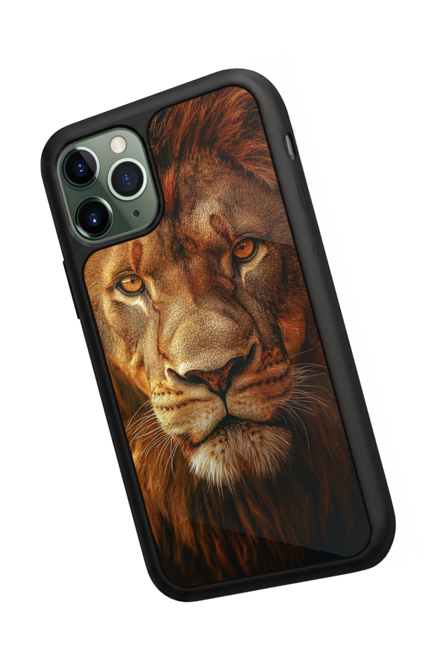 iPhone 11 Pro Max Uyumlu Aslan Tasarımlı Glossy Premium Kılıf