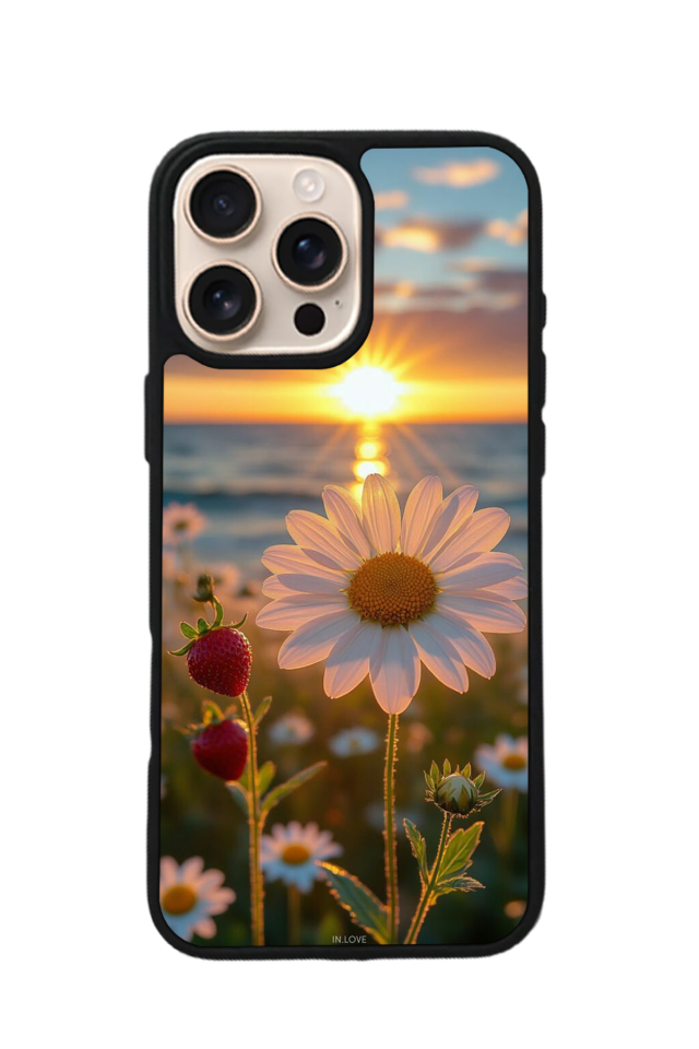iPhone 16 Pro Max Uyumlu Cicek Tasarımlı Glossy Premium Kılıf