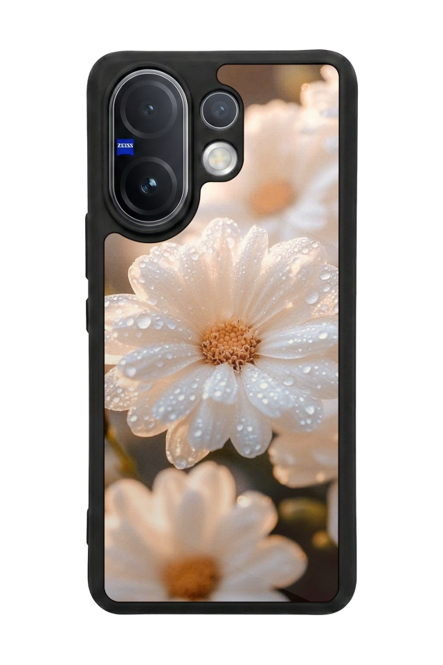 Vivo V60 Uyumlu Cicek Tasarımlı Glossy Premium Kılıf
