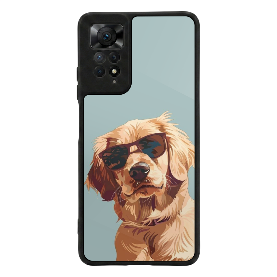 Xiaomi Redmi Note 12 Pro Uyumlu Golden Kopek Tasarımlı Glossy Premium Kılıf