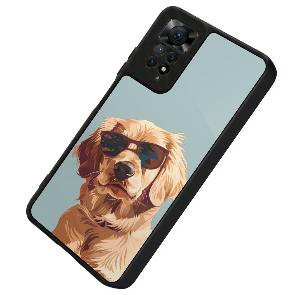 Xiaomi Redmi Note 12 Pro Uyumlu Golden Kopek Tasarımlı Glossy Premium Kılıf