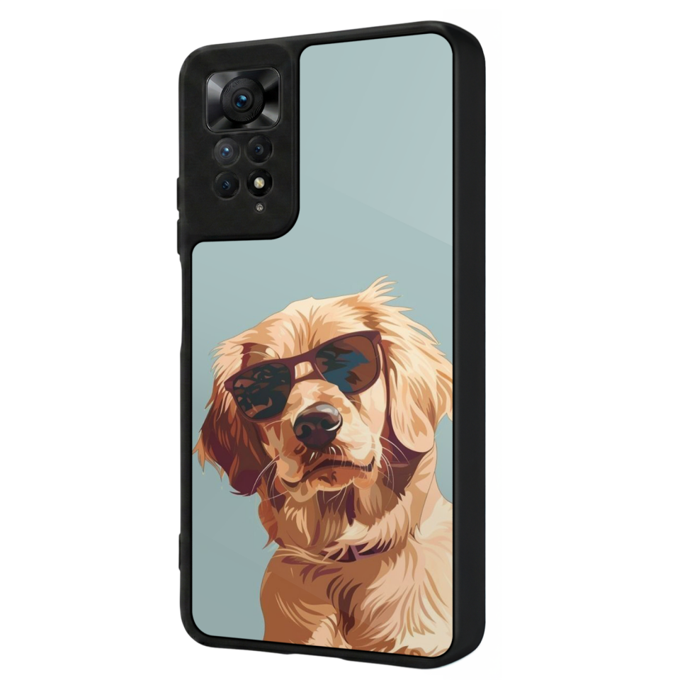 Xiaomi Redmi Note 12 Pro Uyumlu Golden Kopek Tasarımlı Glossy Premium Kılıf