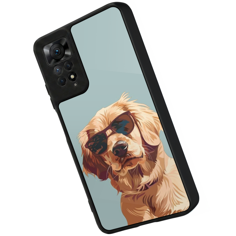 Xiaomi Redmi Note 12 Pro Uyumlu Golden Kopek Tasarımlı Glossy Premium Kılıf