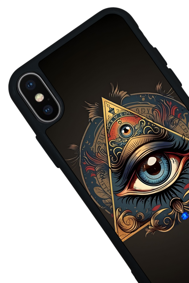 iPhone X/ XS Uyumlu Göz Tasarımlı Glossy Premium Kılıf