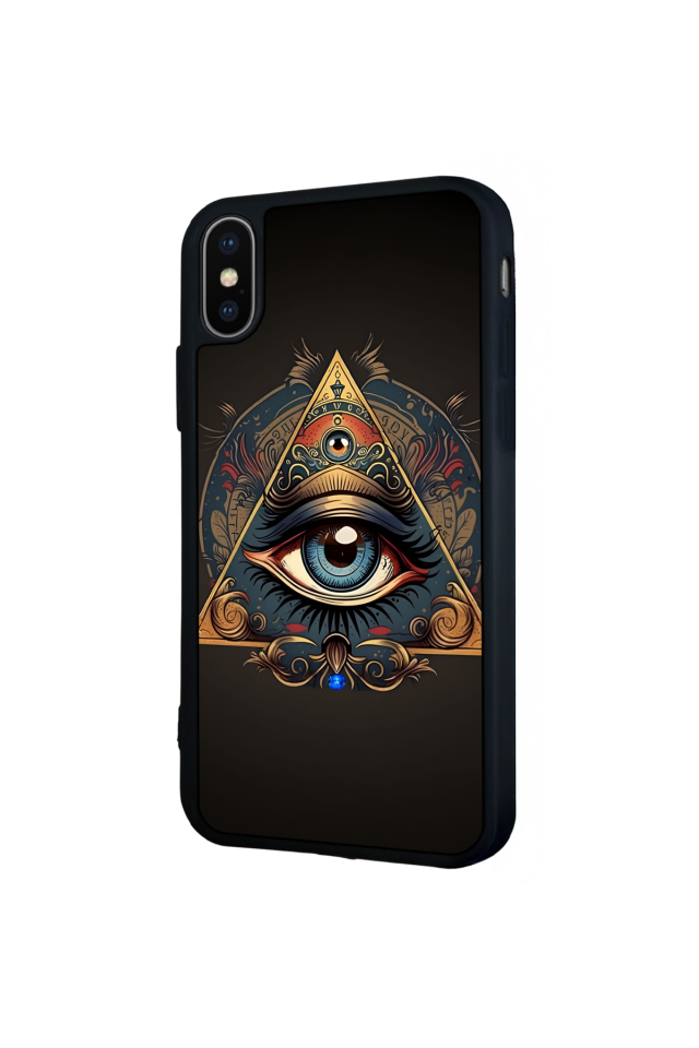 iPhone X/ XS Uyumlu Göz Tasarımlı Glossy Premium Kılıf