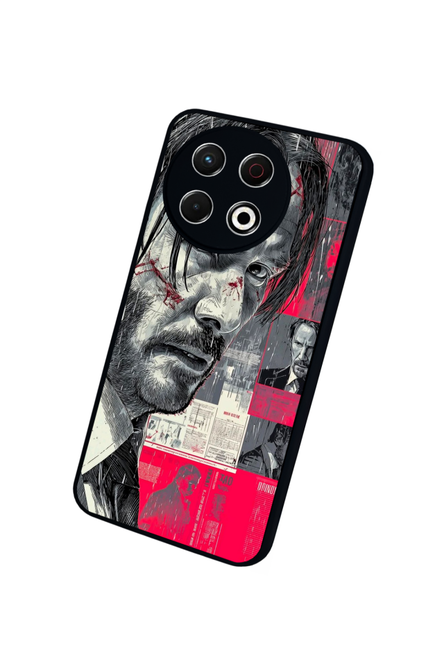 Tecno Spark 30 Pro Uyumlu JohnWick Tasarımlı Glossy Premium Kılıf