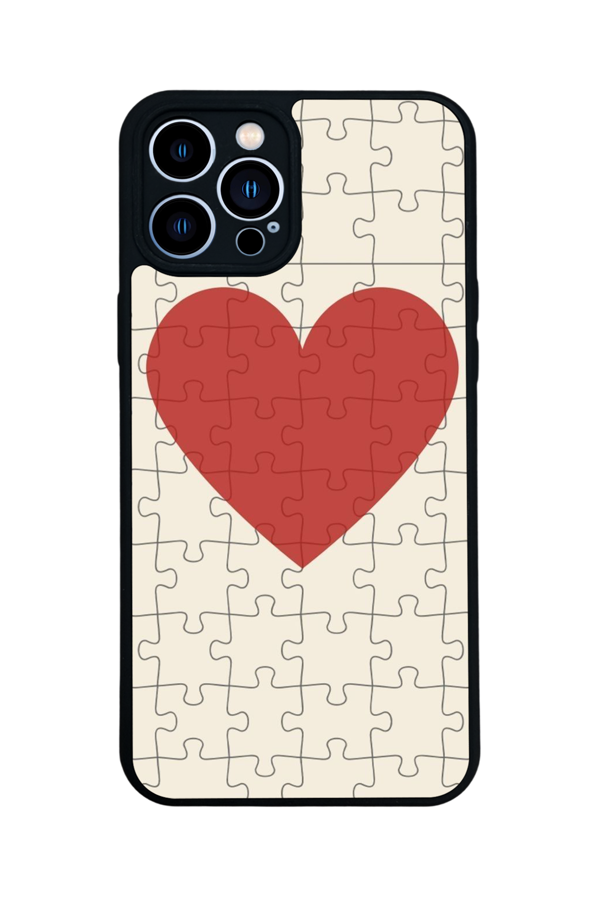 iPhone 13 Pro Max Uyumlu Kalp Love Tasarımlı Glossy Premium Kılıf