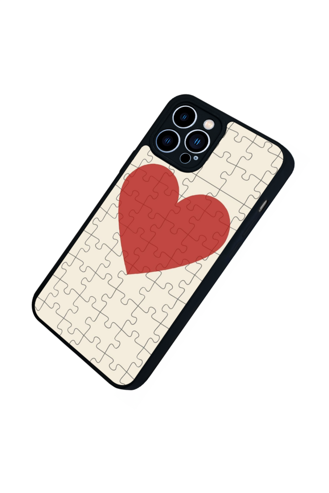 iPhone 13 Pro Max Uyumlu Kalp Love Tasarımlı Glossy Premium Kılıf