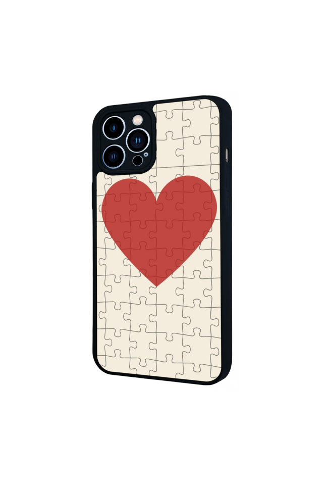 iPhone 13 Pro Max Uyumlu Kalp Love Tasarımlı Glossy Premium Kılıf
