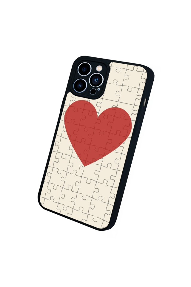 iPhone 13 Pro Max Uyumlu Kalp Love Tasarımlı Glossy Premium Kılıf