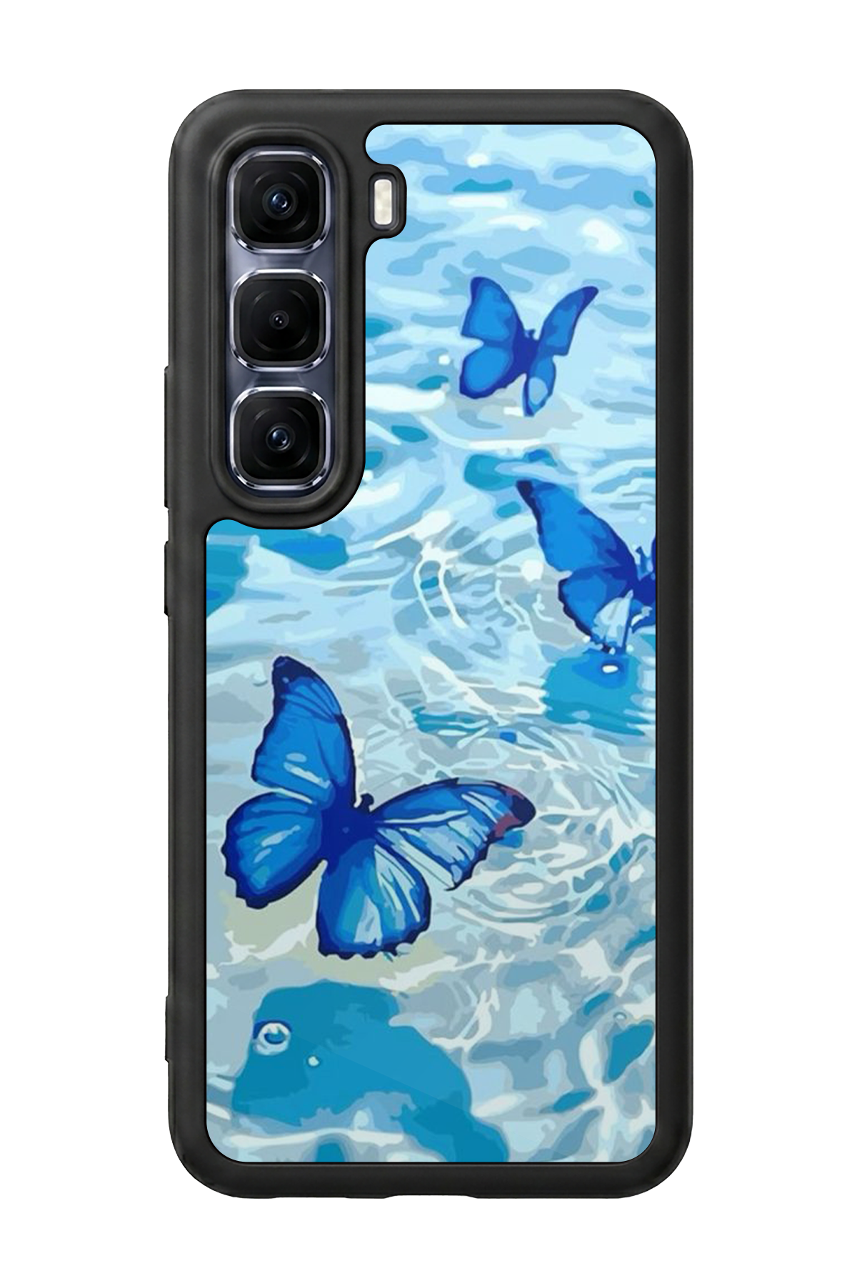 Infinix Hot 60 Pro Plus Uyumlu Kelebek Tasarımlı Glossy Premium Kılıf