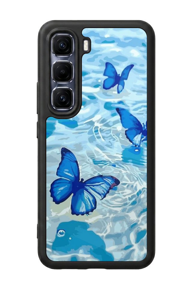 Infinix Hot 60 Pro Plus Uyumlu Kelebek Tasarımlı Glossy Premium Kılıf