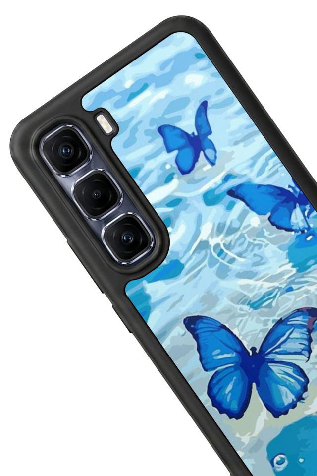 Infinix Hot 60 Pro Plus Uyumlu Kelebek Tasarımlı Glossy Premium Kılıf