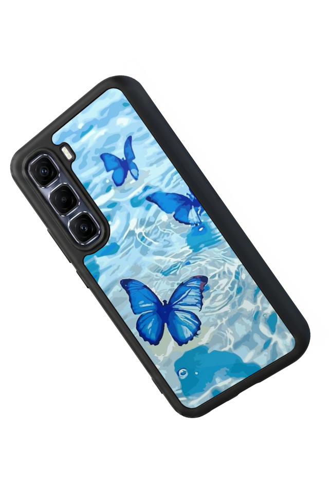 Infinix Hot 60 Pro Plus Uyumlu Kelebek Tasarımlı Glossy Premium Kılıf