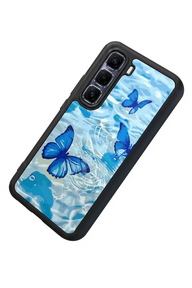 Infinix Hot 60 Pro Plus Uyumlu Kelebek Tasarımlı Glossy Premium Kılıf