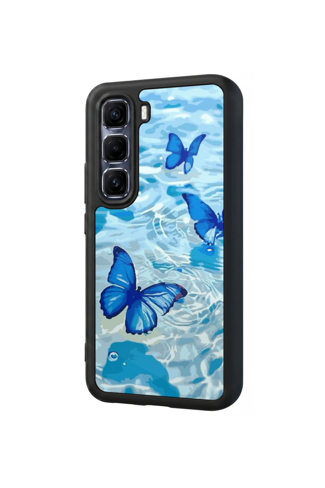 Infinix Hot 60 Pro Plus Uyumlu Kelebek Tasarımlı Glossy Premium Kılıf