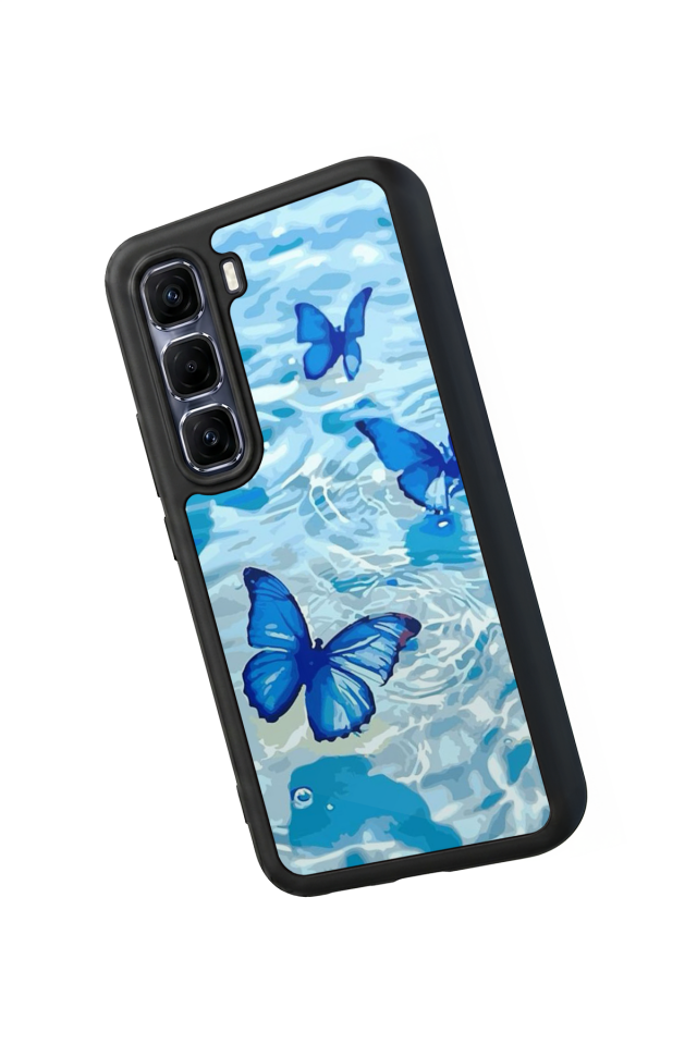 Infinix Hot 60 Pro Plus Uyumlu Kelebek Tasarımlı Glossy Premium Kılıf