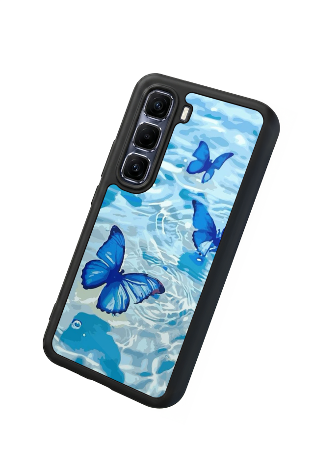 Infinix Hot 60 Pro Plus Uyumlu Kelebek Tasarımlı Glossy Premium Kılıf