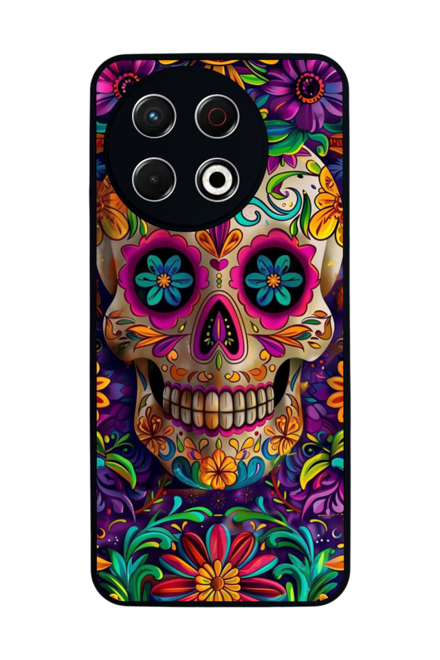 Tecno Spark 30 Pro Uyumlu KuruKafa Tasarımlı Glossy Premium Kılıf