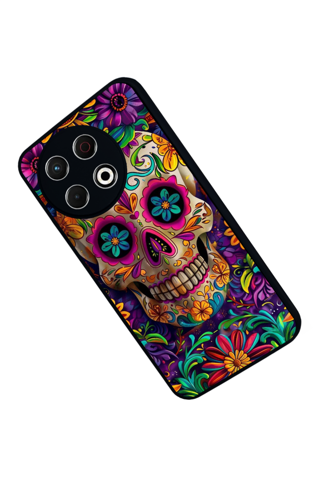 Tecno Spark 30 Pro Uyumlu KuruKafa Tasarımlı Glossy Premium Kılıf