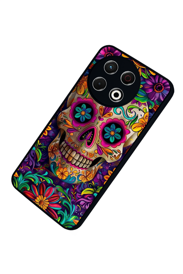 Tecno Spark 30 Pro Uyumlu KuruKafa Tasarımlı Glossy Premium Kılıf