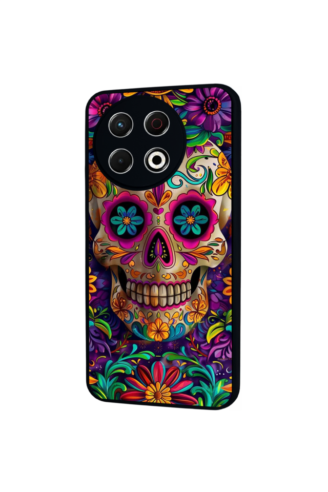 Tecno Spark 30 Pro Uyumlu KuruKafa Tasarımlı Glossy Premium Kılıf