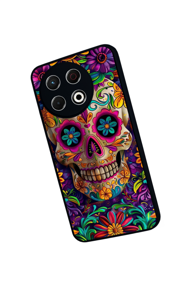 Tecno Spark 30 Pro Uyumlu KuruKafa Tasarımlı Glossy Premium Kılıf