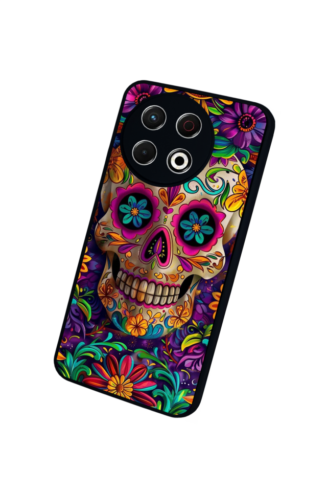 Tecno Spark 30 Pro Uyumlu KuruKafa Tasarımlı Glossy Premium Kılıf