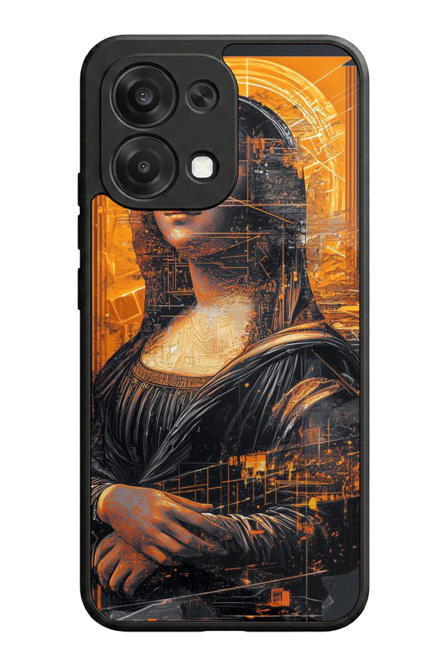 Oppo A6 Pro Uyumlu Monalisa Tasarımlı Glossy Premium Kılıf