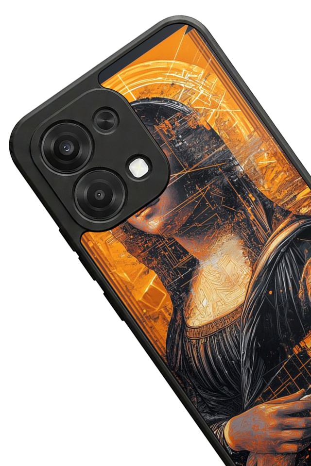 Oppo A6 Pro Uyumlu Monalisa Tasarımlı Glossy Premium Kılıf