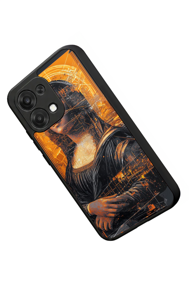 Oppo A6 Pro Uyumlu Monalisa Tasarımlı Glossy Premium Kılıf