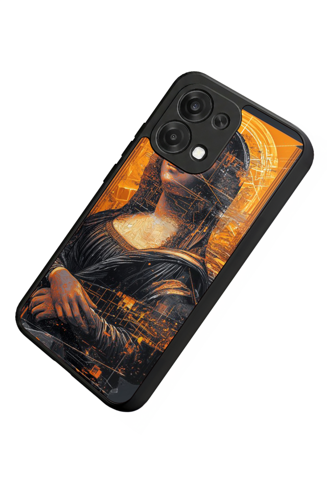 Oppo A6 Pro Uyumlu Monalisa Tasarımlı Glossy Premium Kılıf