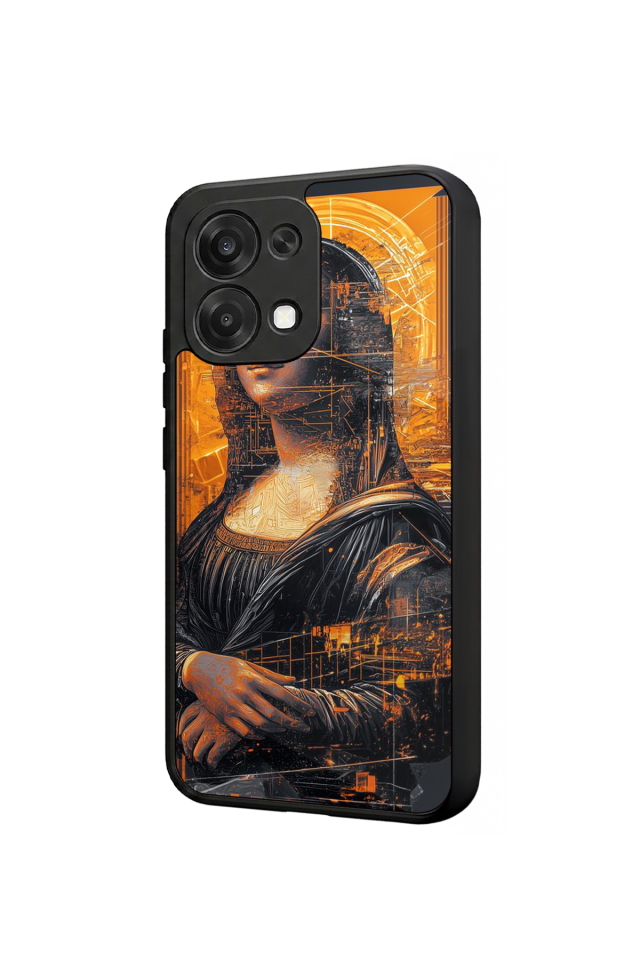 Oppo A6 Pro Uyumlu Monalisa Tasarımlı Glossy Premium Kılıf