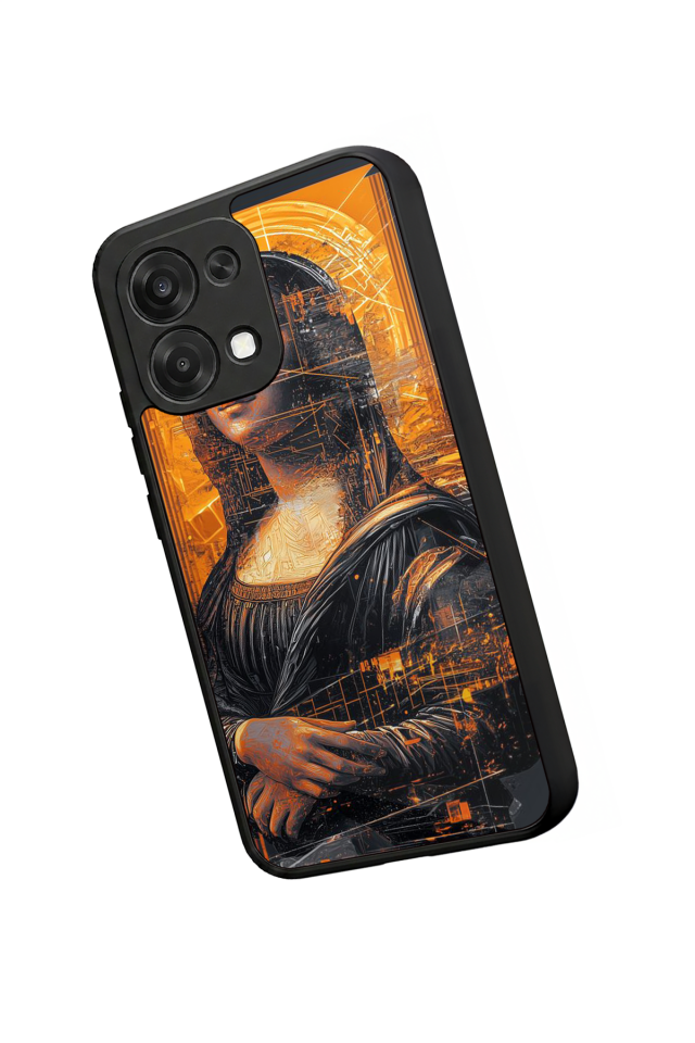 Oppo A6 Pro Uyumlu Monalisa Tasarımlı Glossy Premium Kılıf