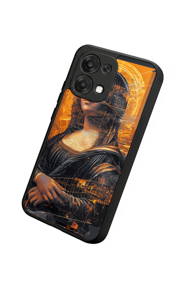 Oppo A6 Pro Uyumlu Monalisa Tasarımlı Glossy Premium Kılıf