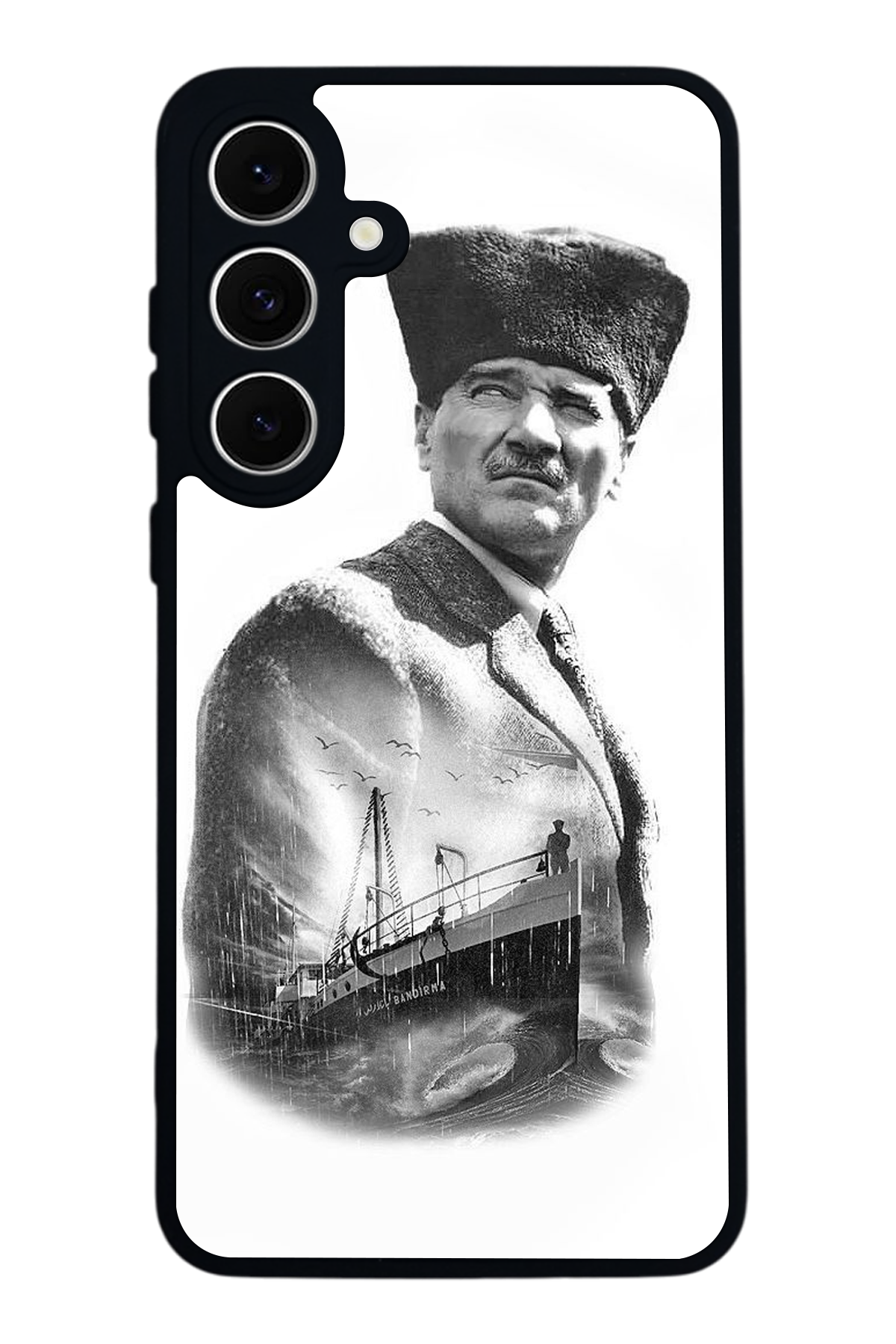 Samsung Galaxy S24 FE Uyumlu Mustafa Kemal Ataturk Tasarımlı Glossy Premium Kılıf