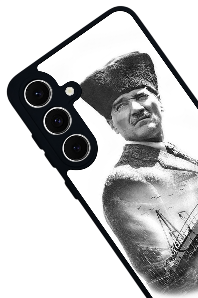 Samsung Galaxy S24 FE Uyumlu Mustafa Kemal Ataturk Tasarımlı Glossy Premium Kılıf