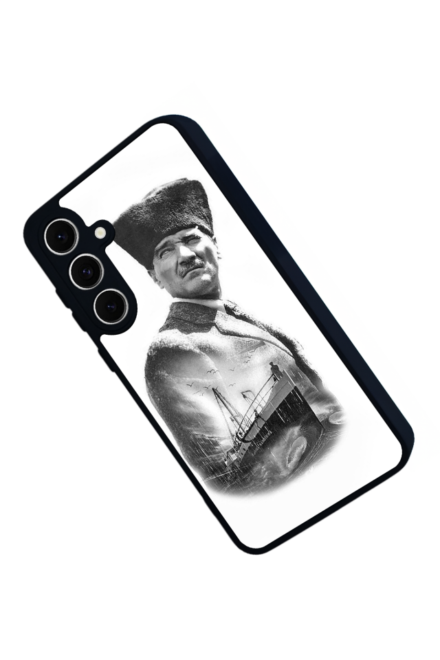 Samsung Galaxy S24 FE Uyumlu Mustafa Kemal Ataturk Tasarımlı Glossy Premium Kılıf