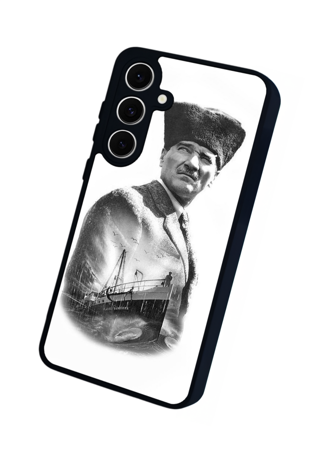 Samsung Galaxy S24 FE Uyumlu Mustafa Kemal Ataturk Tasarımlı Glossy Premium Kılıf
