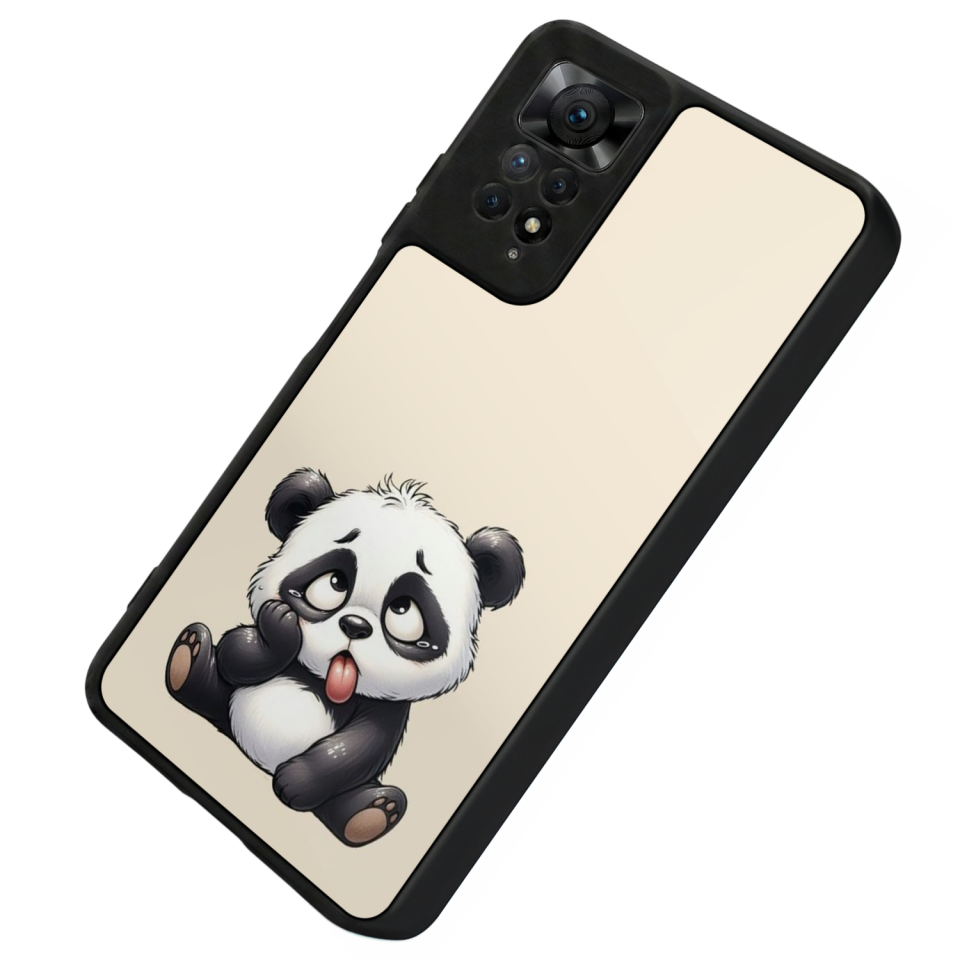 Xiaomi Redmi Note 11 Pro Uyumlu Panda Tasarımlı Glossy Premium Kılıf