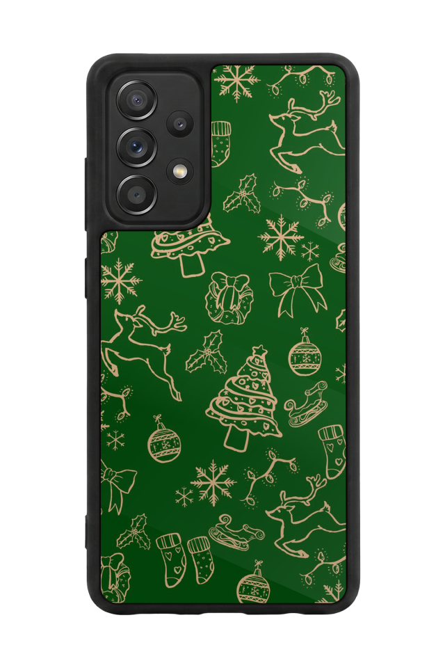 Samsung Galaxy A72 Uyumlu Yilbasi Christmas Tasarımlı Glossy Premium Kılıf